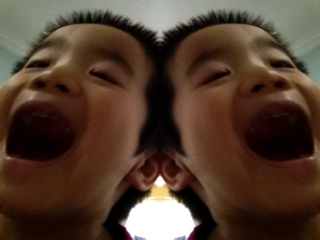 Aidan laughing
